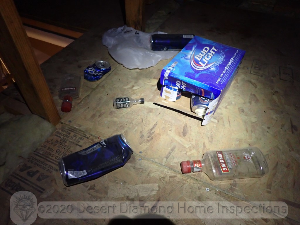 Secret booze stash found in attic over garage