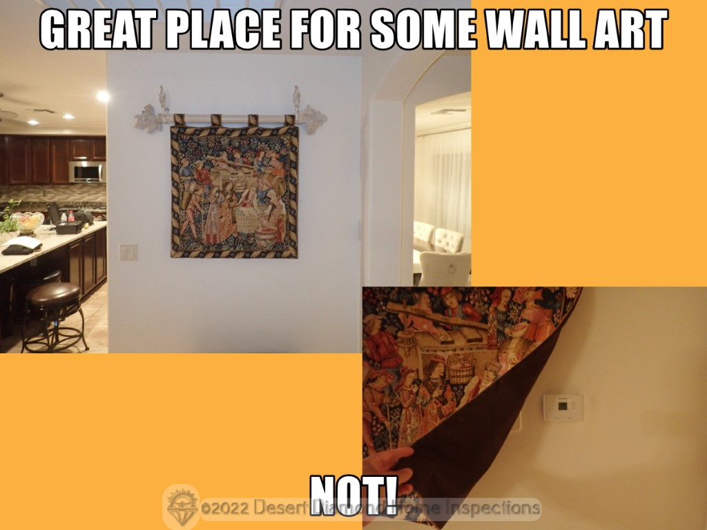 Wall art covering thermostat