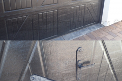 Fake garage door handles