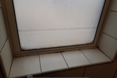 This dual-pane window had about 4 inches of water inside.