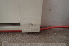 Baseboard heaters and extension cords are a fire hazard, hence the warning on the heater.