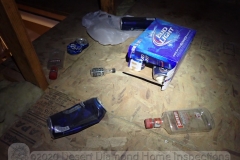 Secret booze stash found in attic over garage