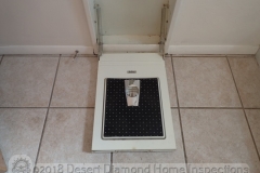 This bathroom comes with a built-in scale!