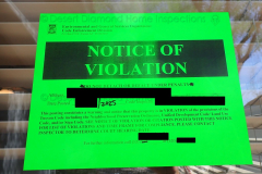 Never a good sign if you see this sticker on the front of a home you're about to inspect...