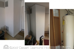 This home owner did a nice job building this fake wall to hide the water heater in the garage
