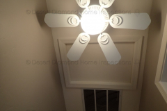 Fan blocking attic access hatch
