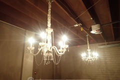 Is this how rich people live? Crystal chandeliers even in the garage? Fancy!