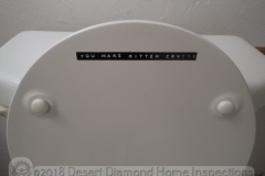 Warning! Do not leave the toilet seat up. or...