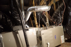 Furnace vents into attic