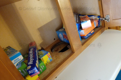 Kitchen vent into cabinet