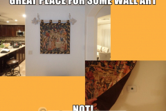Wall art covering thermostat