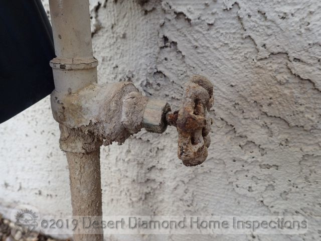 Crusty old gate valve main water shut-off at house