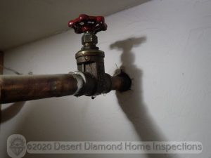 Leak at water heater shut-off valve