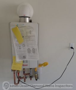 Typical tankless water heater