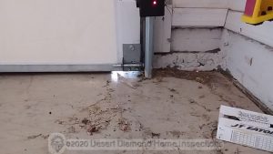 Damaged garage door weather stripping